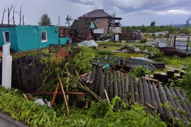 Разрушенные дома в Кушве.