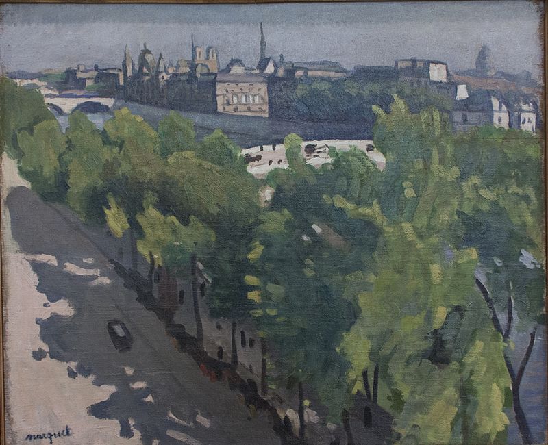 Альбер Марке. Пейзаж с Лувром летом.