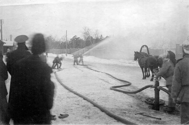 Зимние испытания водопровода в Красноярске. 