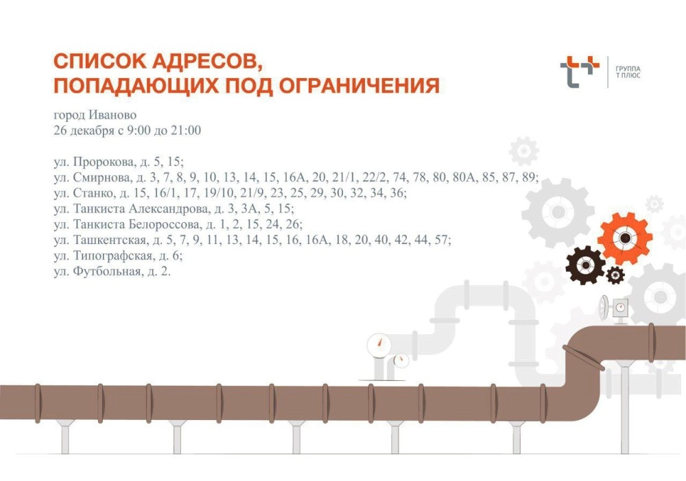 отключение тепла и воды