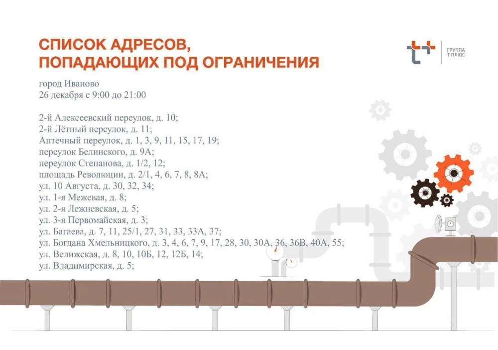 отключение тепла и воды