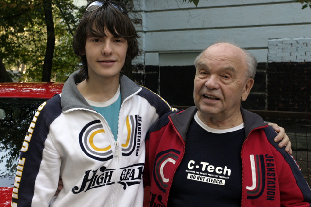 Владимир Шаинский с сыном  Вячеславом. 2005 г.