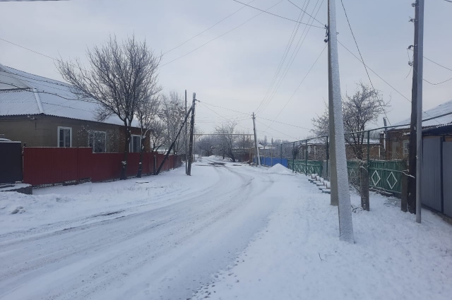 На севере Ростовской области снег лежит в марте.