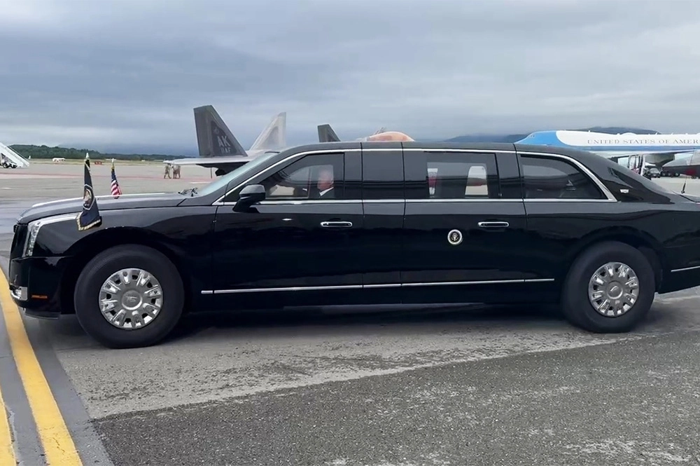 Кортеж президента США Дональда Трампа.