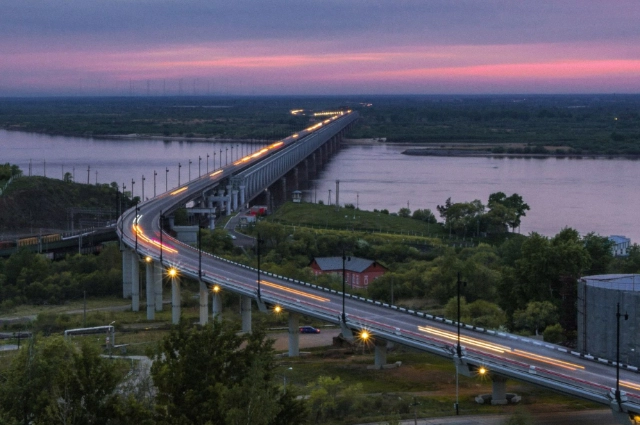 Хабаровск, мост через Амур