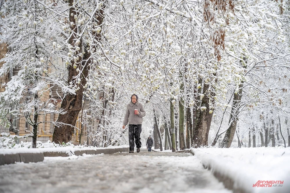 Снег в Москве 27.04