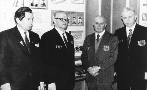 Разведчики, работавшие с информацией по атому. Александр Феклисов, Леонид Квасников, Владимир Барковский, Анатолий Яцков.