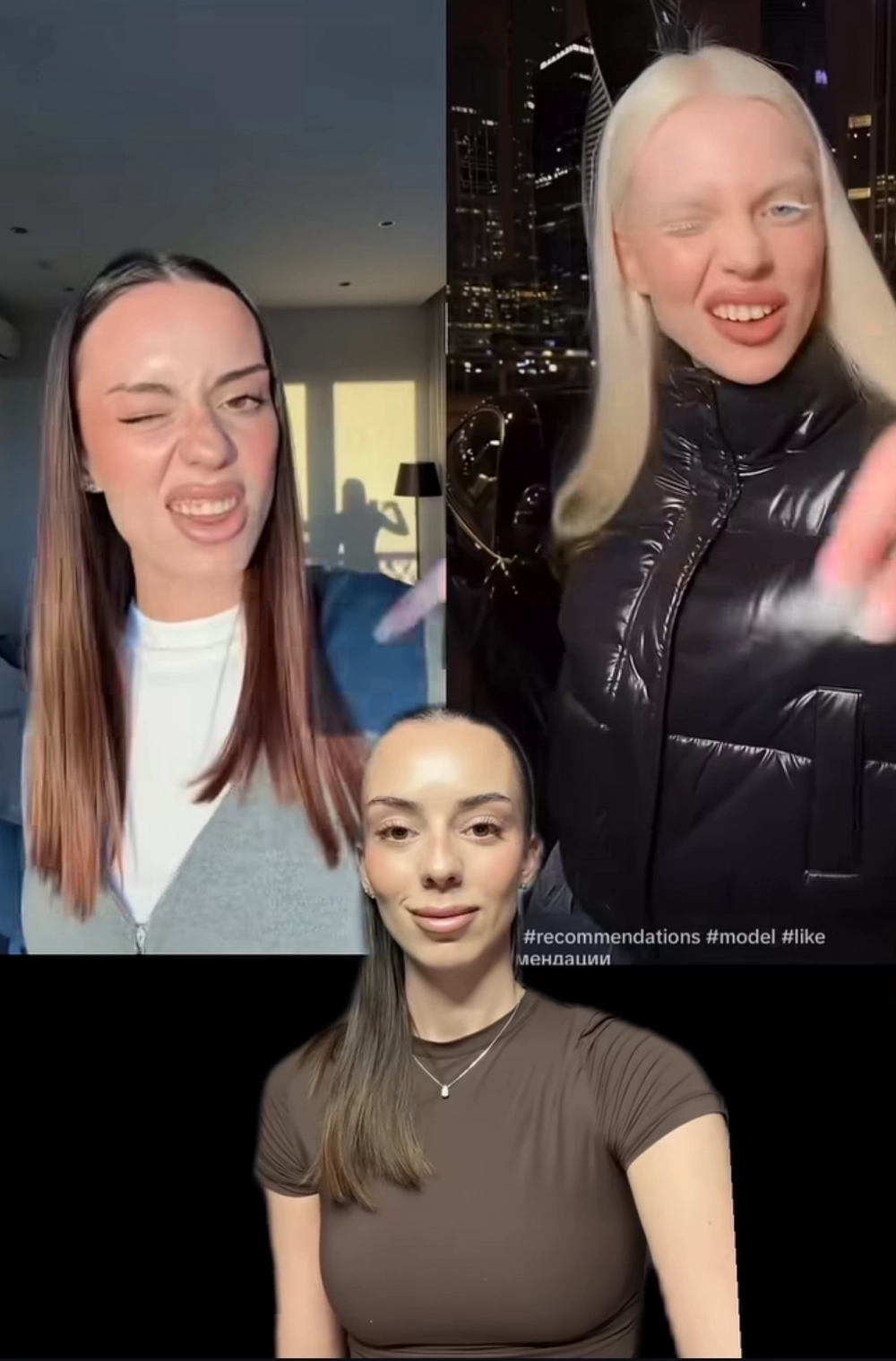 Блогер обнаружила на просторах Интернета свою точную копию, но с другим цветом волос.