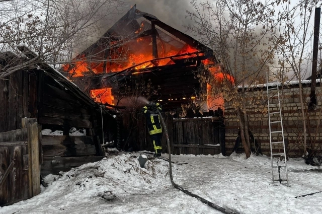 Пожар в Назарове.