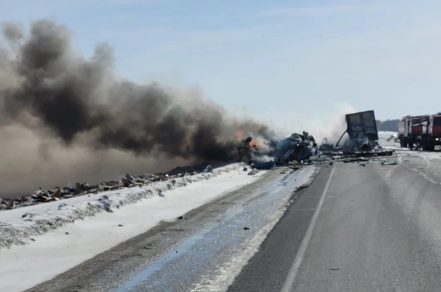 На месте аварии 16 марта 2024 года.