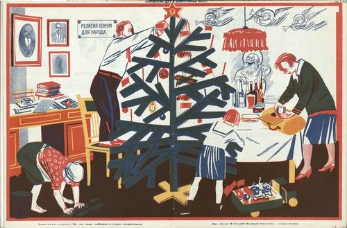 Карикатура из журнала «Безбожник у станка» №12, 1928 год.