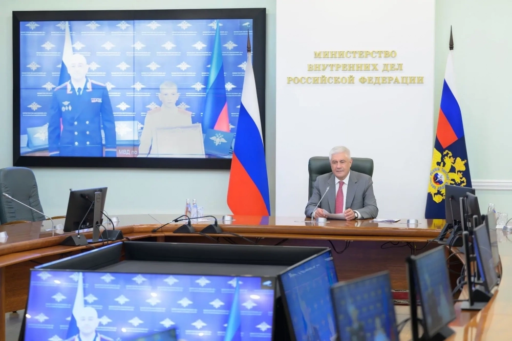 В режиме ВКС Владимир Колокольцев пообщался с юными героями.