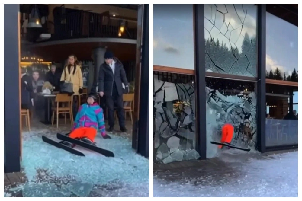 Созданное с помощью нейросети ЧП с лыжницей.