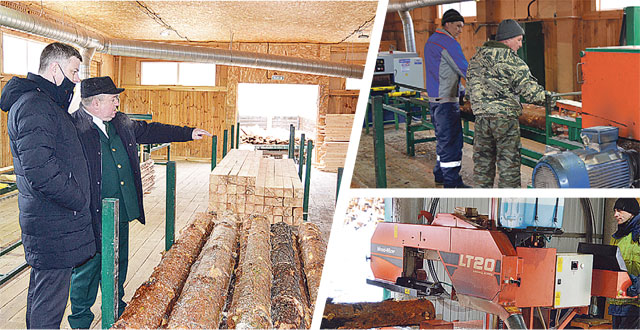 Переработка идёт в трёх цехах лесхоза, расположенных в Моршанском, Сокольниковском и Вяжлинском производственных участках.