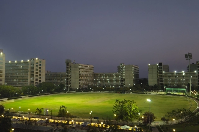 Студенческий кампус в пригороде Дели.