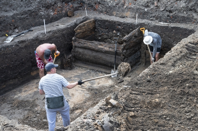 Раскопки в историческом центре Калуги. 2022 год