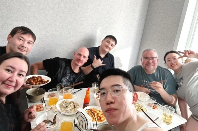 С русскими друзьями в Перми.