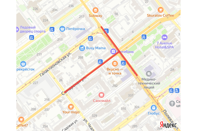 Карта в Яндексе
