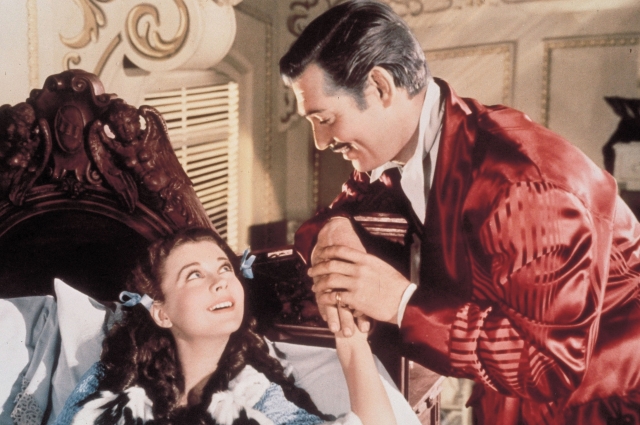 Вивьен Ли и Кларк Гейбл в кинокартине Унесенные ветром, 1939
