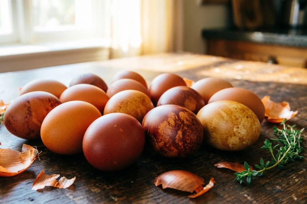 Луковой шелухой красили яйца ещё наши бабушки.