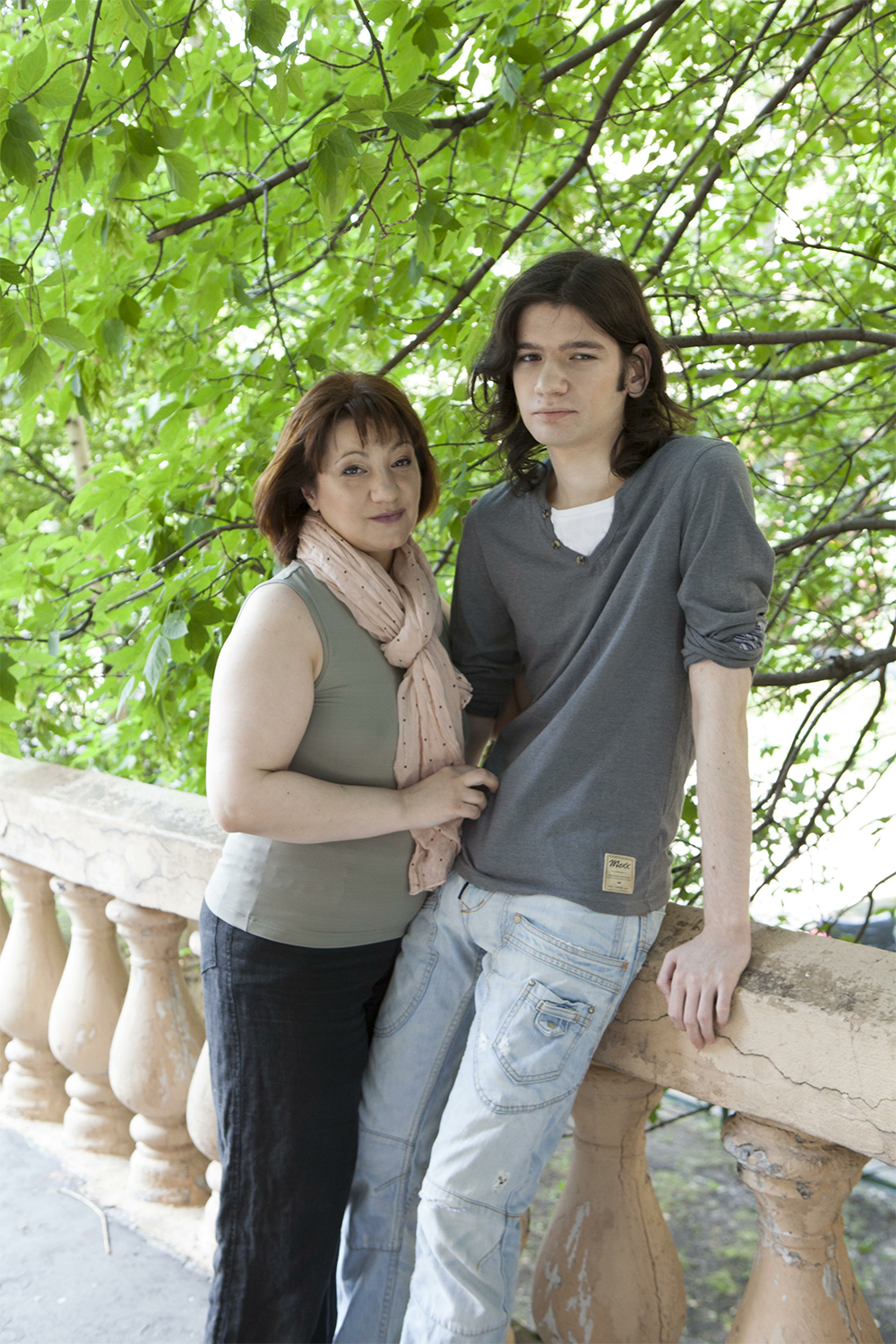Мария Буркова с сыном Георгием.