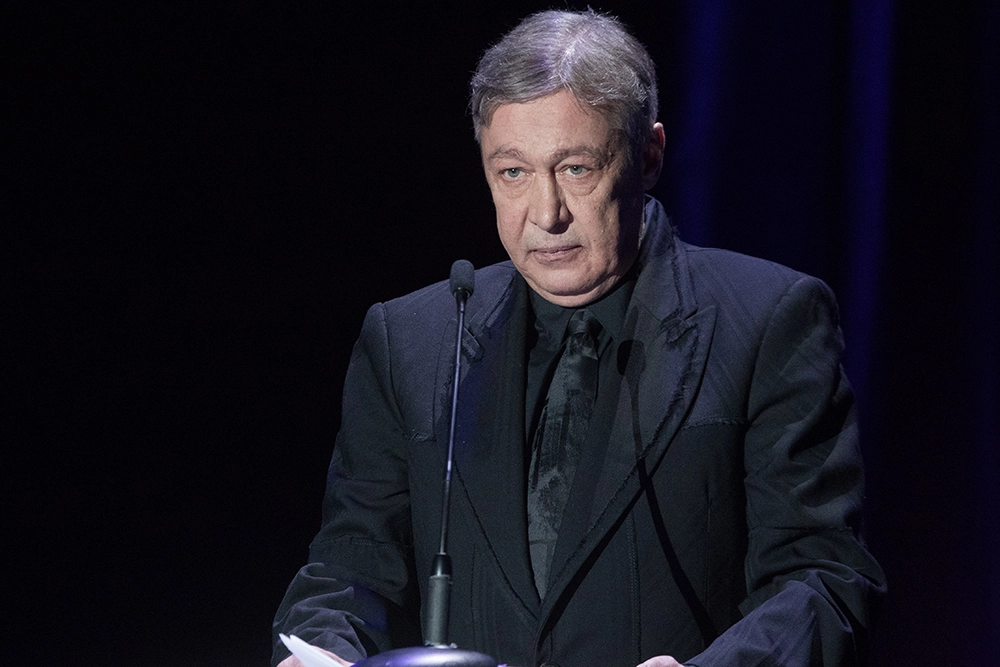 Актер Михаил Ефремов на 31-й церемонии вручения Национальной кинематографической премии «Ника» в 2018 году.