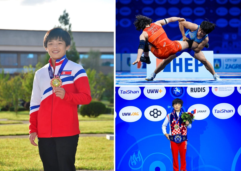 Вон Мён Гён завоевала первенство на состязании по борьбе среди женщин в категории до 50 кг.