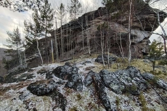 Один из скальных останцев на Сорских столбах.