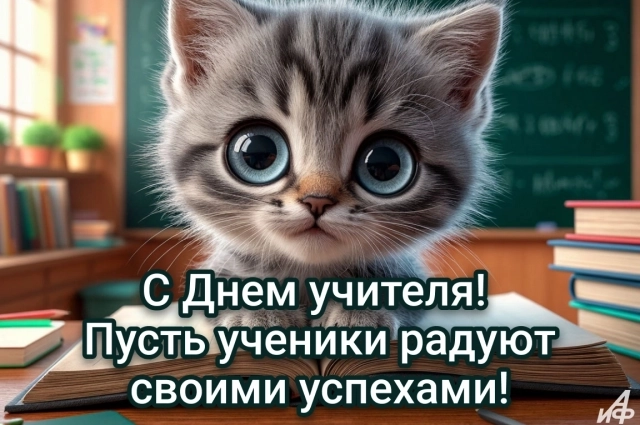 Открытки ко Дню учителя.