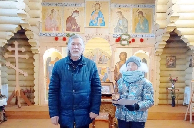Соня и её учитель Андрей Курбатов. 