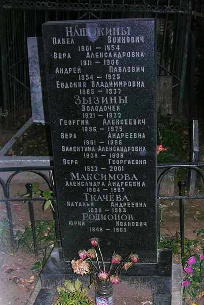 Могила Павла Нащокина.