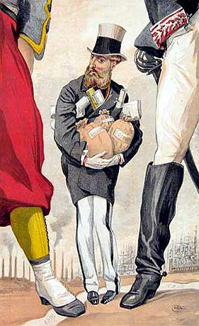 Карикатура на «короля-дельца» в «Vanity Fair», 1869 г.