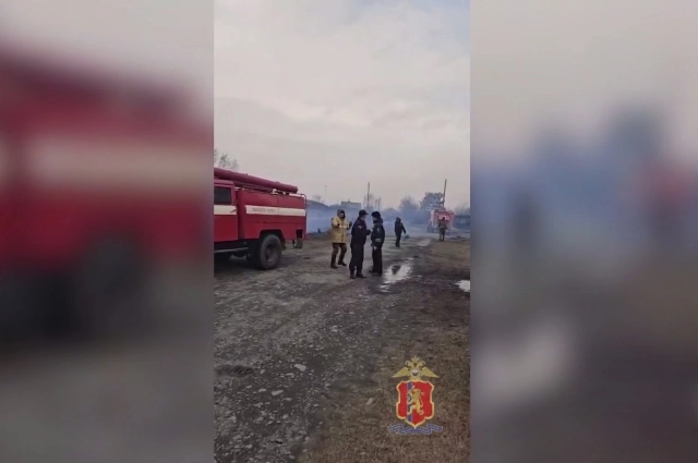 кадр с пожара в Каптырево.