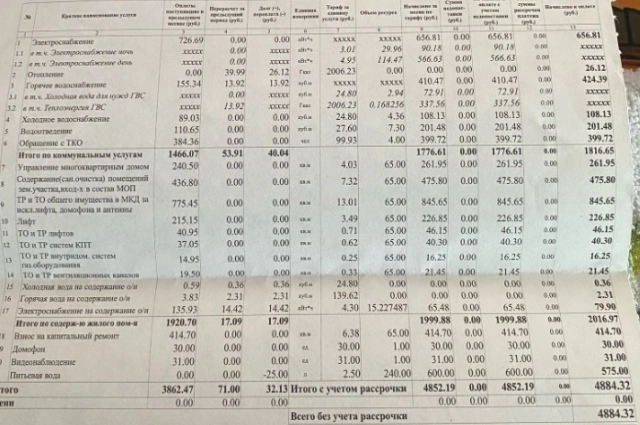 Коммуналка за август месяц 2023 года.