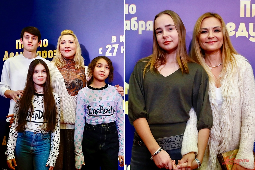 Певица Саша с семьей, Маруся Левкина с дочерью Никой.
