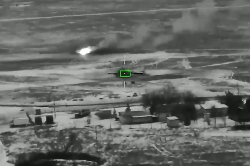 Удар БПЛА «Герань» по ВСУ.