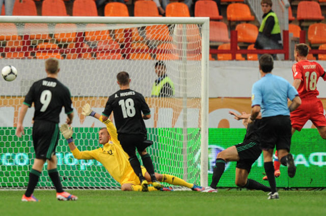 Гол Виктора Файзулина в ворота Северной Ирландии первый гол сборной России в отборочном турнире ЧМ-2014