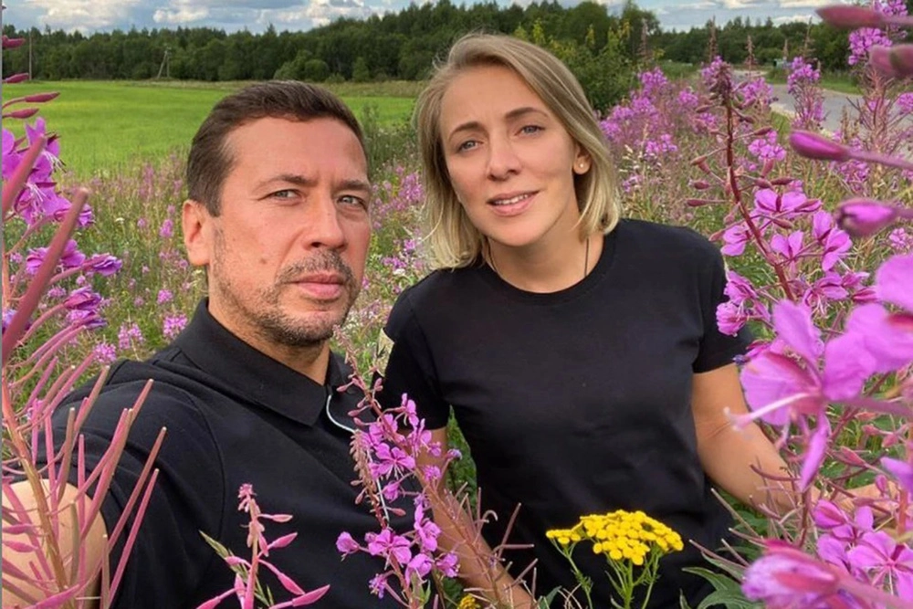 Андрей Мерзликин с женой.