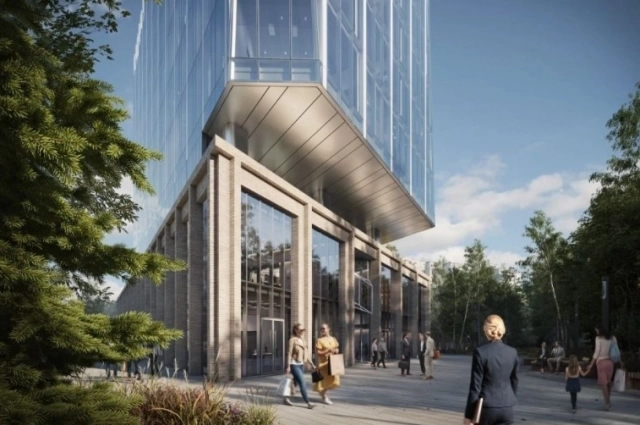 Визуализация проекта новой Искры. Стилобатная часть.