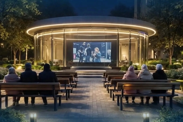 Проект кинозала под открытым небом по ул. 60-летия ВЛКСМ.