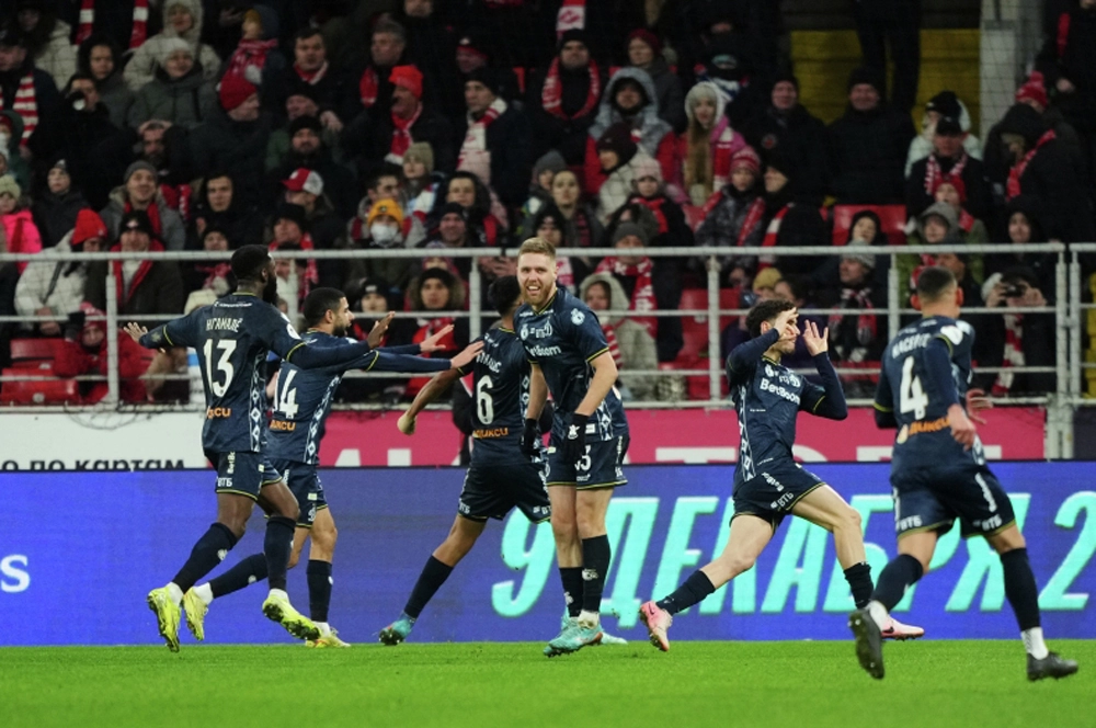 Игроки ФК&nbsp;«Динамо» в&nbsp;матче 18-го тура российской Премьер-лиги