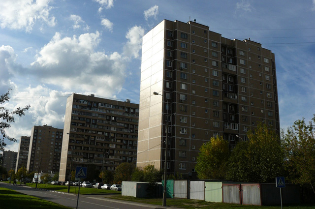 Жилые дома на ул. Камчатской в районе Гольяново