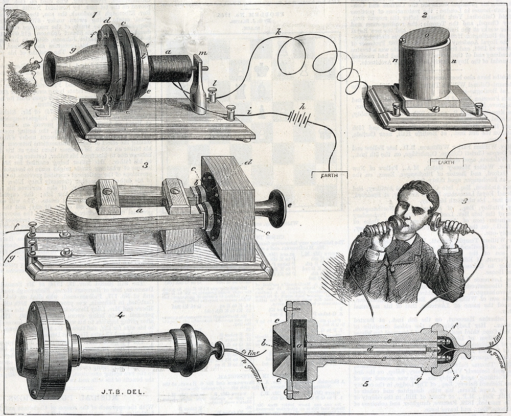Первые телефоны Александра Белла.