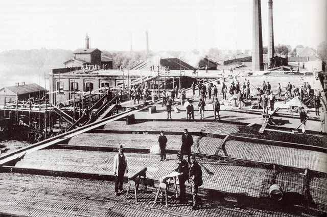 Строительство цеха Даниловской мануфактуры, 1903 год