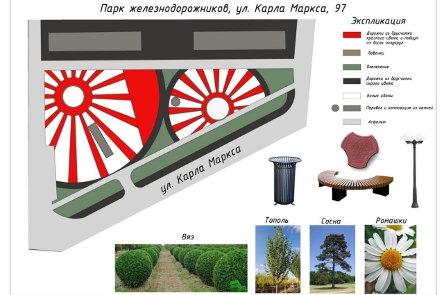 План благоустройства парка Железнодорожников