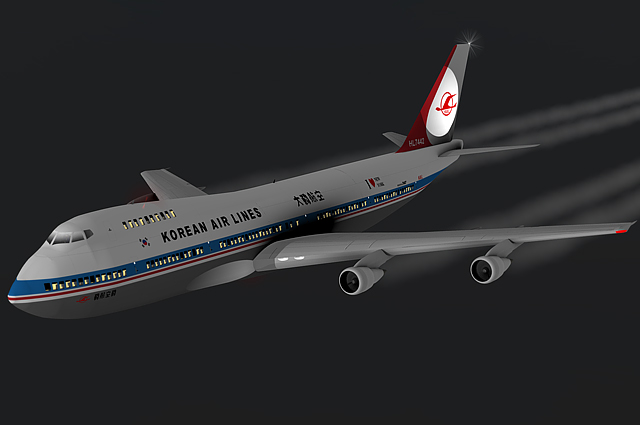 Компьютерное изображение рейса KAL 007