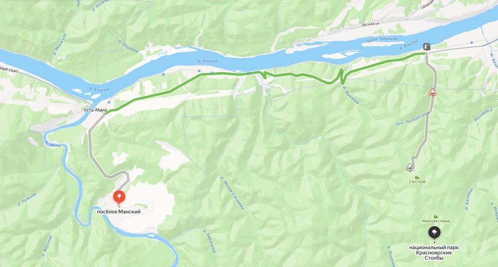 Место пропажи семьи Усольцевых на карте.