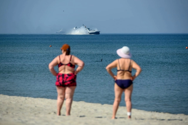 Пляж в Балтийске.