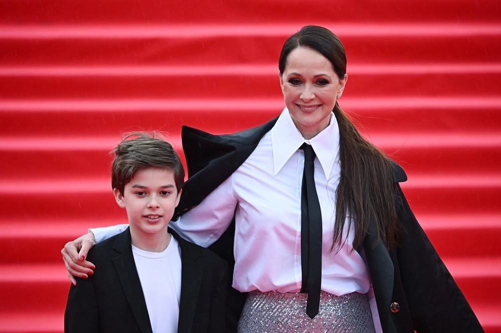 Ольга Кабо с сыном.