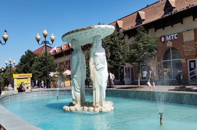 Фонтаны в центе города.